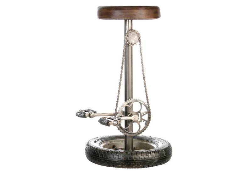 GILDE Sitzhocker GILDE Barhocker Wheel - braun-schwarz - H. 76cm x D. 42cm (1 Stück) von GILDE
