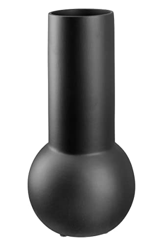 GILDE Keramik Vase Quantum matt schwarz VE 4 28843 von GILDE