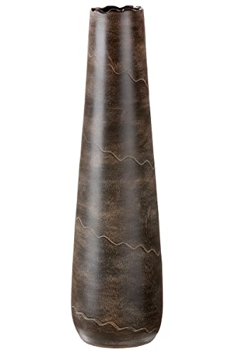 GILDE Keramik Vase Wave XXL - Dekovase wasserdicht Höhe 70 cm braun - Dekoration Wohnzimmer - europäische Herstellung von GILDE