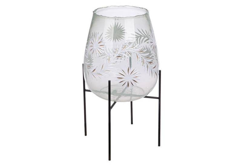 GILDE Windlicht DIORE - Windlicht mit Ständer - transparent - H. 50cm - Kerzenleuchter (1xWindlicht, 1 Stück), Kerzenlicht - Leuchter - Kerzenständer - Weihnachtsdeko - Windlichter von GILDE
