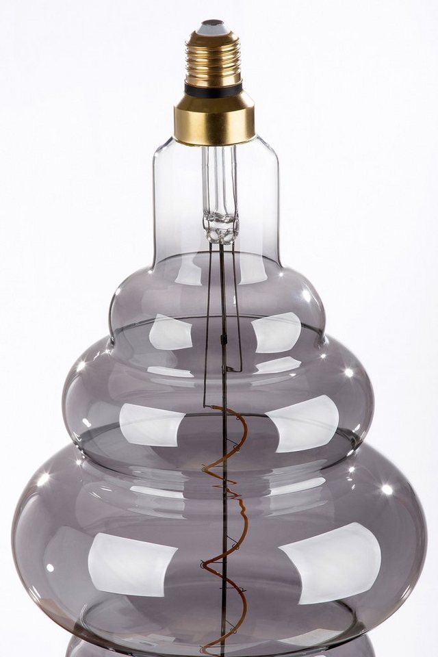 GILDE LED-Leuchtmittel GILDE Lampenfassung - grau - H. 8cm x D. 4,5cm, E27 von GILDE