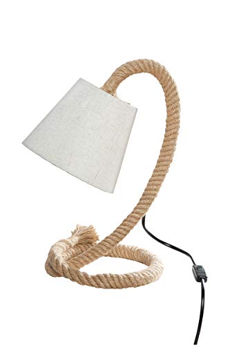 GILDE Lampe Tischlampe Dekolampe Tau-Design - aus Metall mit Tau und cremefarbenem Schirm H 35 cm von GILDE