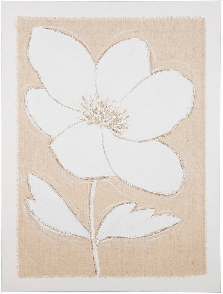 GILDE Leinwandbild Bild Blume auf Tuch", (1 St)" von GILDE
