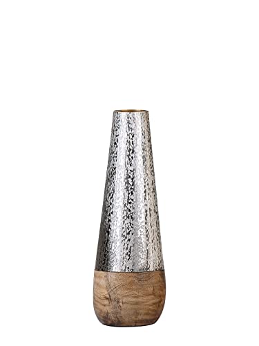 GILDE Metall Deko Vase Galana H52cm, Braun, Champagnerfarben von GILDE