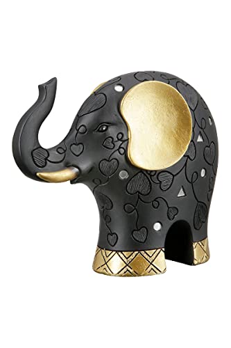 GILDE Moderne Elefanten Deko Figur Skulptur aus Kunstharz - Dekoration Wohnzimmer Farbe: schwarz Gold - Höhe 20 cm GILDE Moderne Elefanten Deko Figur Skulptur aus Kunstharz - Dekoration Wohnzimmer Farbe: schwarz Gold - Höhe 20 cm von GILDE