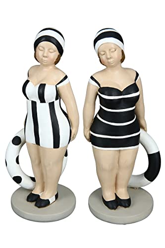 GILDE Poly Figur Becky stehend Badenixe schwarz/oder rot/weiß (Schwarz/weiß) von GILDE