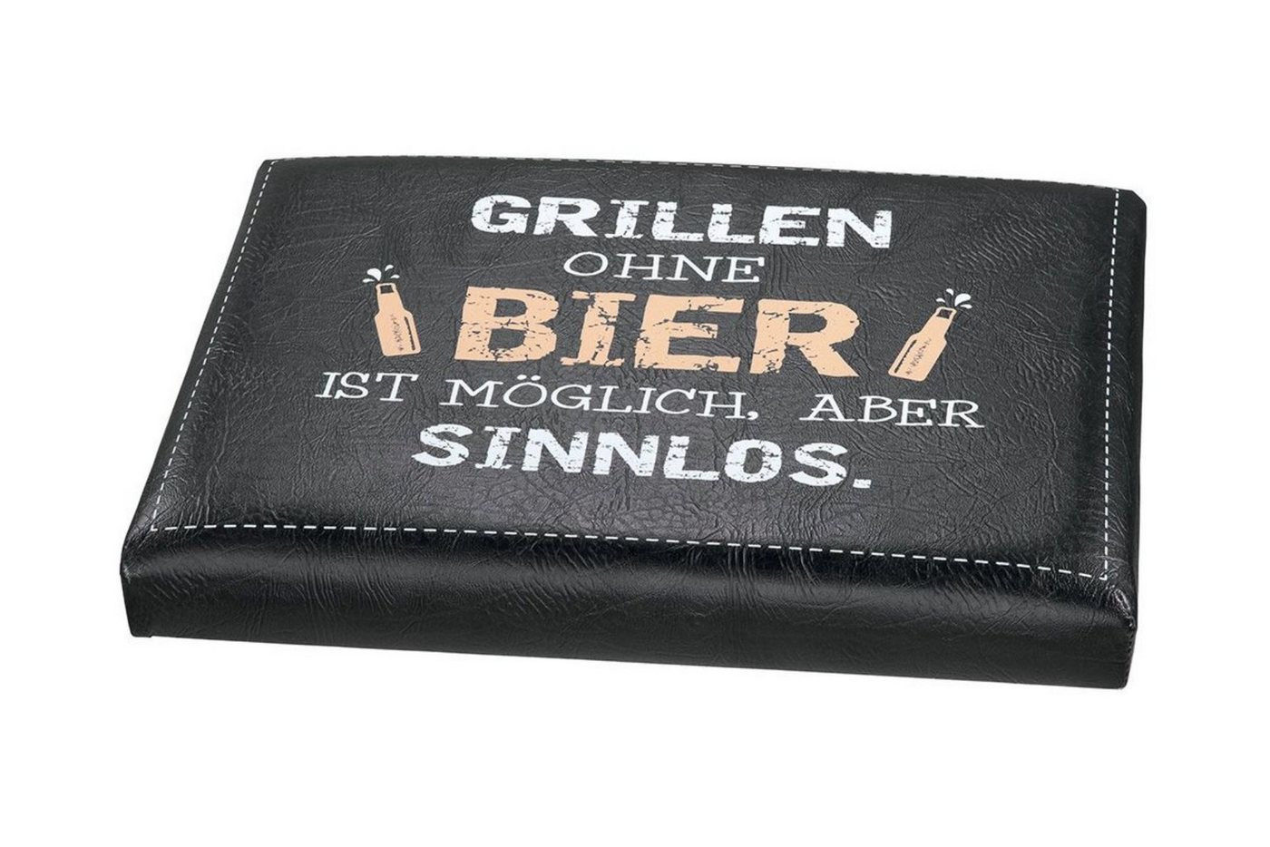 GILDE Sitzhocker, Outdoor Hocker Bierkiste Sitzaufsatz Modell GRILLEN OHNE BIER.. von GILDE