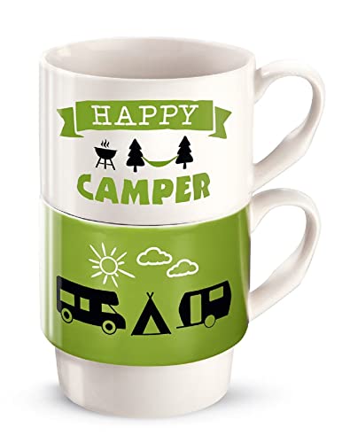 GILDE Stapeltasse Happy Camper 2tlg. 44173 von GILDE