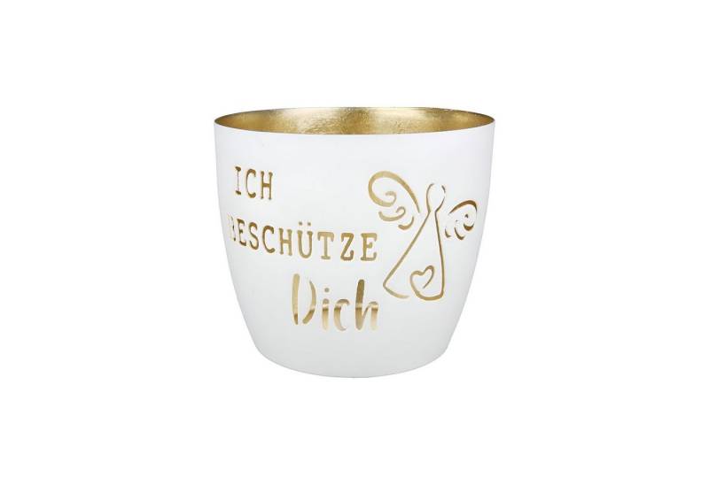 GILDE Teelichthalter Ich beschütze Dich (Einzelartikel, 1 St), Designobjekt, für Drinnen & Draußen (überdacht) von GILDE
