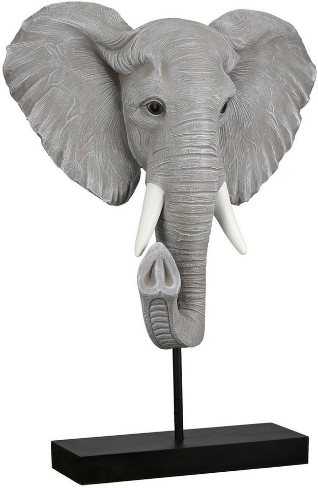 GILDE Tierfigur Skulptur Elefant Ringo grau H. 42 cm (1 St) von GILDE