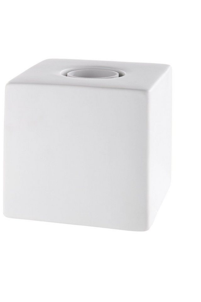 GILDE Tischleuchte GILDE Lampe Würfel - weiß - H. 10cm x B. 10cm von GILDE