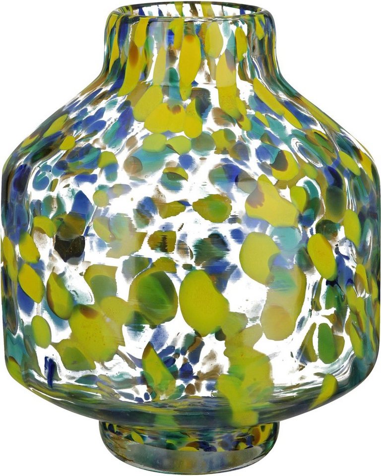 GILDE Tischvase Splash, Höhe ca. 22 cm (1 St), dekorative Vase aus Glas, Blumenvase von GILDE