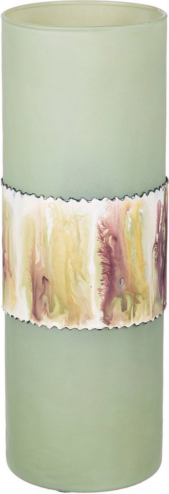 GILDE Tischvase Vase Imperial, röhrenförmig (1 St), aus Aluminium und Glas, wasserdicht, Ø ca. 12 cm von GILDE