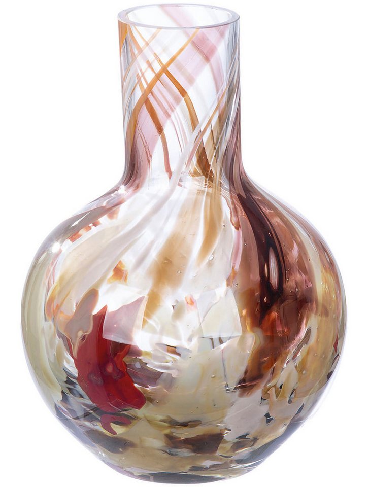 GILDE Tischvase Vase Roslin Höhe ca. 21 cm (1 St), Europäische Handarbeit, aus durchgefärbtem Glas von GILDE