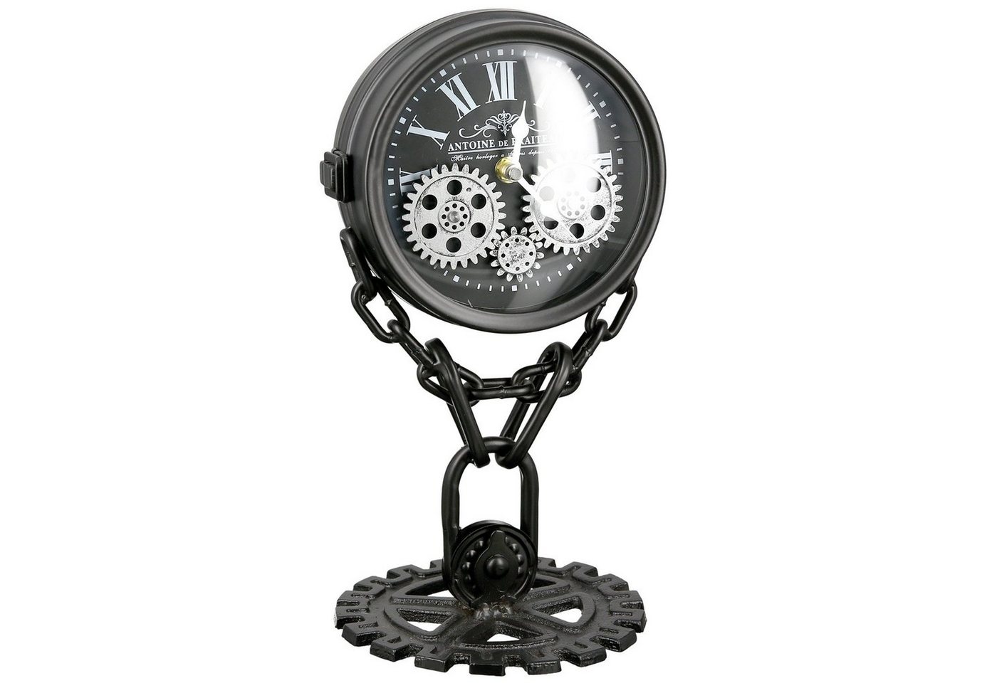 GILDE Uhr GILDE Uhr Chain - schwarz-silber - H. 33cm x B. 18cm von GILDE