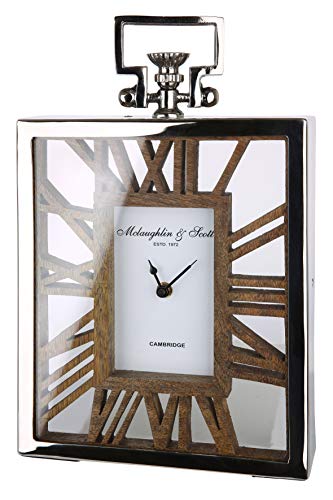 GILDE Uhr - Metall Standuhr mit Holz für eine AA Batterie H 34 cm GILDE Uhr - Metall Standuhr mit Holz für eine AA Batterie H 34 cm von GILDE