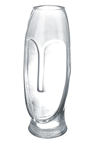 GILDE Vase Moai Glas grau 40636, Höhe 25 cm von Casablanca modernes Design
