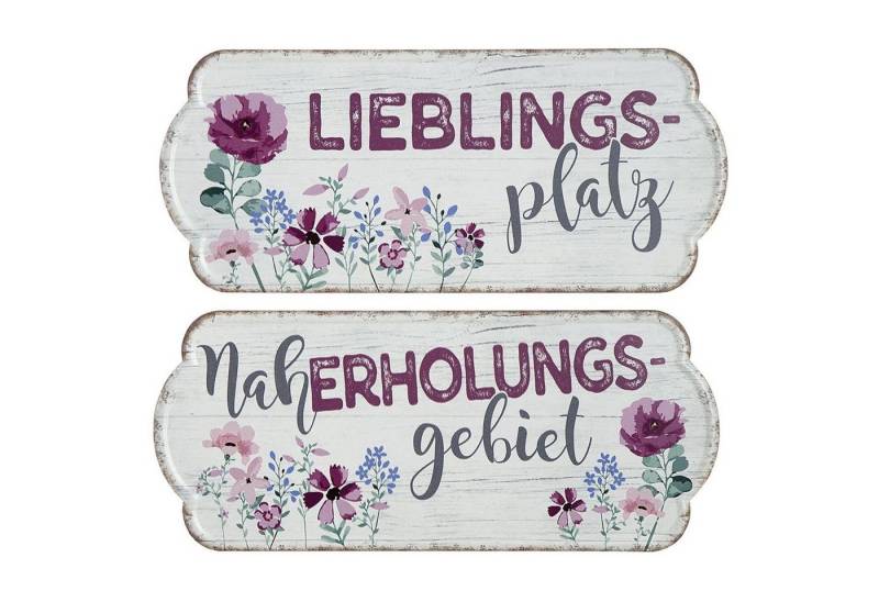 GILDE Wandbild, Garten, 2er Set Garten Metallschilder LIEBLINGSPLATZ und NAHERHOLUNGSGEB GILDE Wandbild, Garten, 2er Set Garten Metallschilder LIEBLINGSPLATZ und NAHERHOLUNGSGEB von GILDE