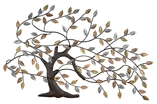 GILDE Wandrelief Herbststurm braun mit antik Gold-/silberfarbenen Blättern H: 68 cm B: 107 cm T: 2cm 67486 GILDE Wandrelief Herbststurm braun mit antik Gold-/silberfarbenen Blättern H: 68 cm B: 107 cm T: 2cm 67486 von GILDE