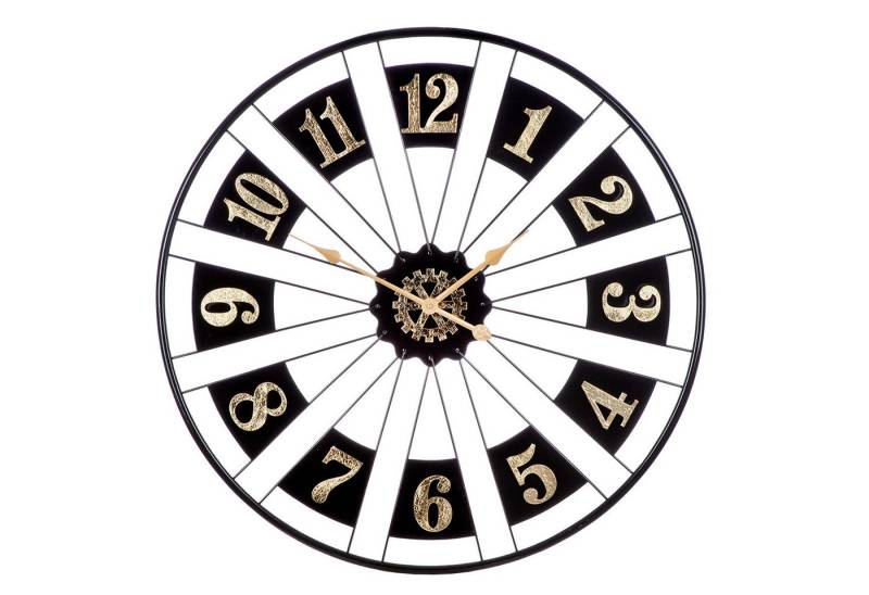 GILDE Wanduhr PASSAGE Wanduhr - schwarz - Metall - Ø 80cm - Uhr (Wanduhr - Hängeuhr - Uhr) von GILDE