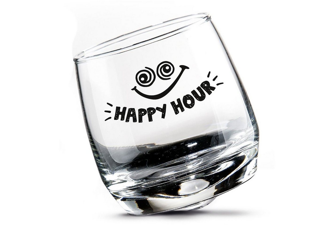 GILDE Whiskyglas Wackelglas 'Happy Hour' 2er-Set, Glas von GILDE