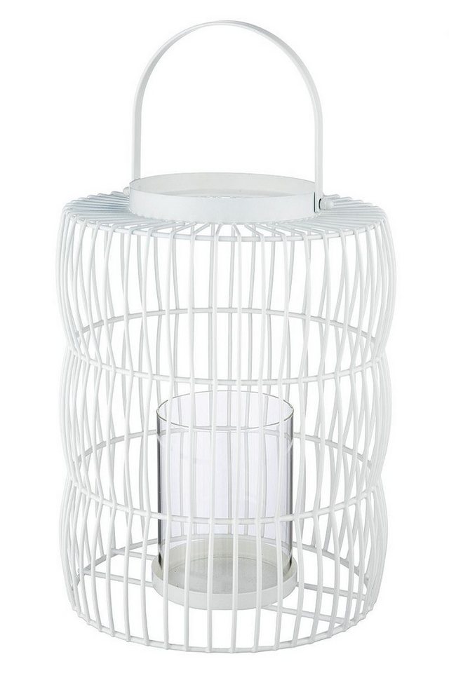 GILDE Windlicht Windlicht "Stage" weiß 44cm von GILDE