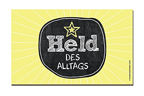 Gilde - 46558 - Frühstücksbrettchen, Held des Alltags, Resopal, 23,5cm x 14,5cm, gelb von GILDE