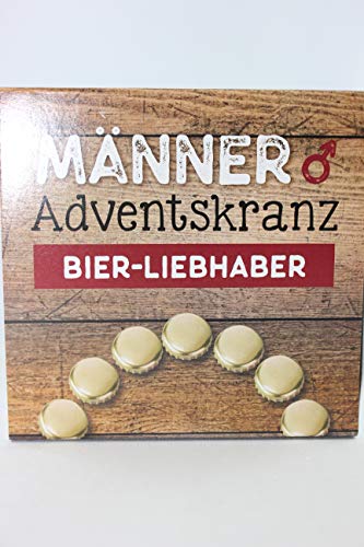 Gilde - 46698 - Adventskranz für Männer, Bier Liebhaber, 4 Untersetzer und 4 Teelichter, 9,5cm x 9,5cm x 3,5cm von GILDE