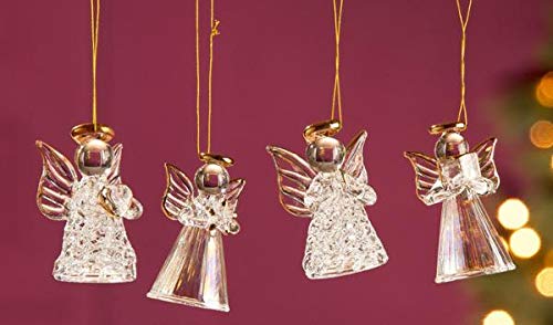 Gilde 4er Box Engel Aufhänger Christbaumanhänger aus Glas,Schutzengel Gilde 4er Box Engel Aufhänger Christbaumanhänger aus Glas,Schutzengel von GILDE