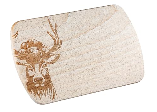 Gilde - 58292 - Frühstücksbrettchen, Hirsch mit Bollenhut, Schwarzwald, Holz, 24cm x 14cm x 1cm Gilde - 58292 - Frühstücksbrettchen, Hirsch mit Bollenhut, Schwarzwald, Holz, 24cm x 14cm x 1cm von GILDE