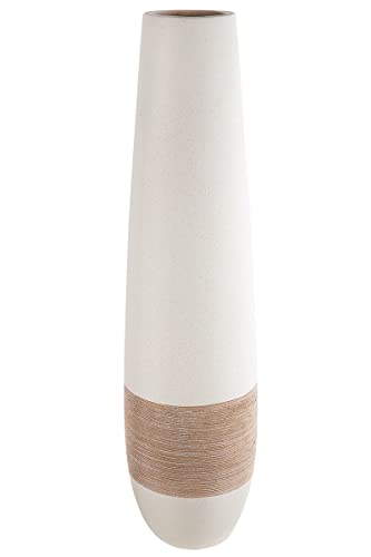 GILDE Keramik Bodbehälter Olbia Dekorative Vasen, Mehrfarbig, einzigartig, 28746, Braun, Creme, Höhe 66 cm von GILDE