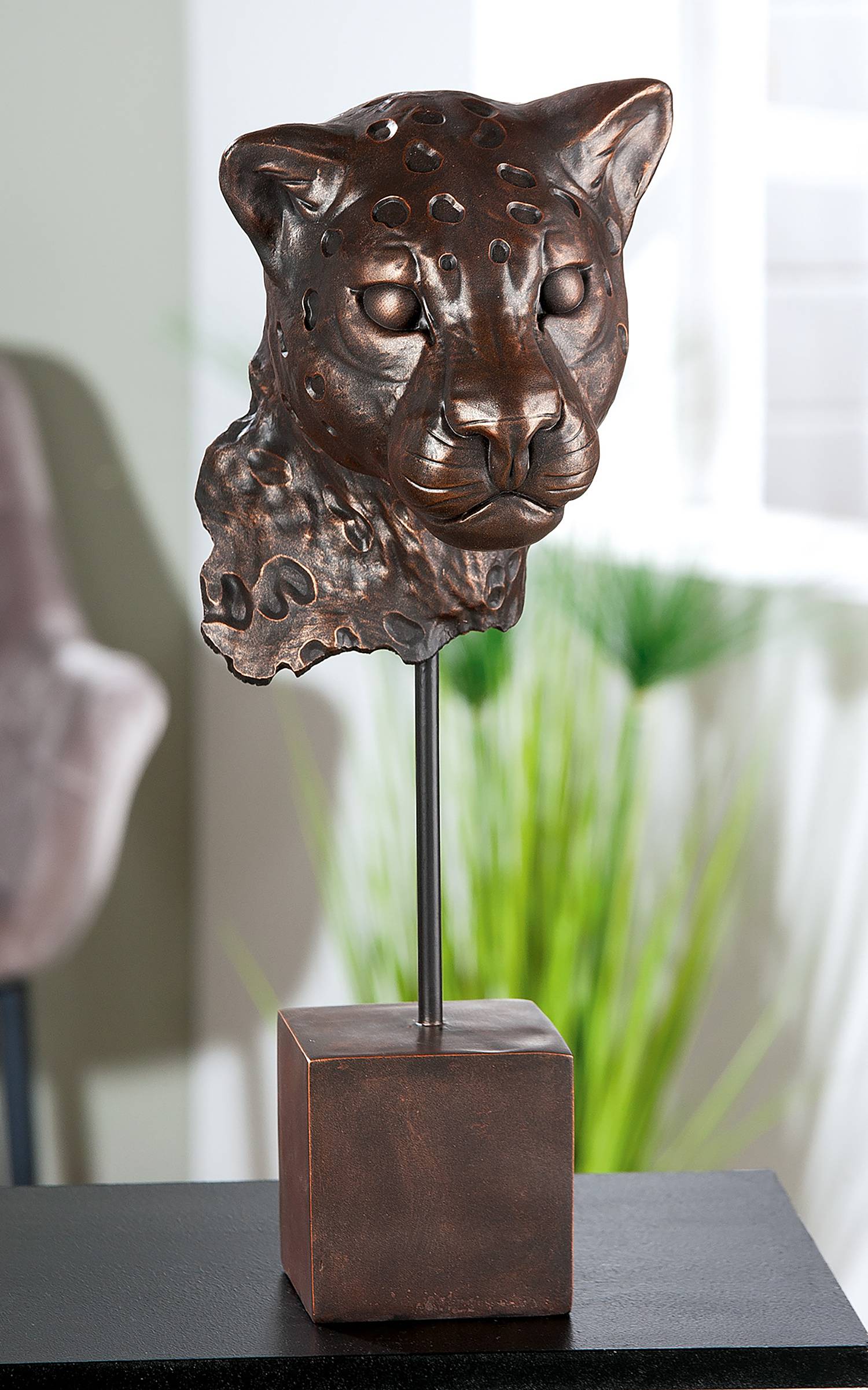 Skulptur Leopard Antique von GILDE