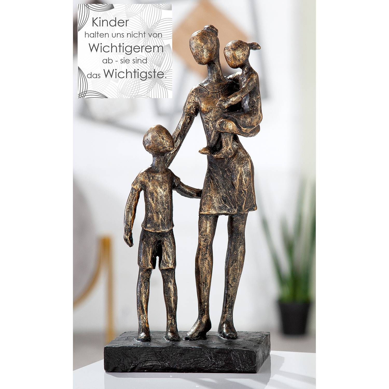 Skulptur Mutter mit Kindern von GILDE