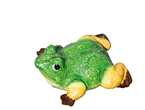 Teich Frosch grün/gelb/braun Keramik Breite 17,5 cm, Frogg, Teich, Gartendeko, Gartentier, Frosch von GILDE