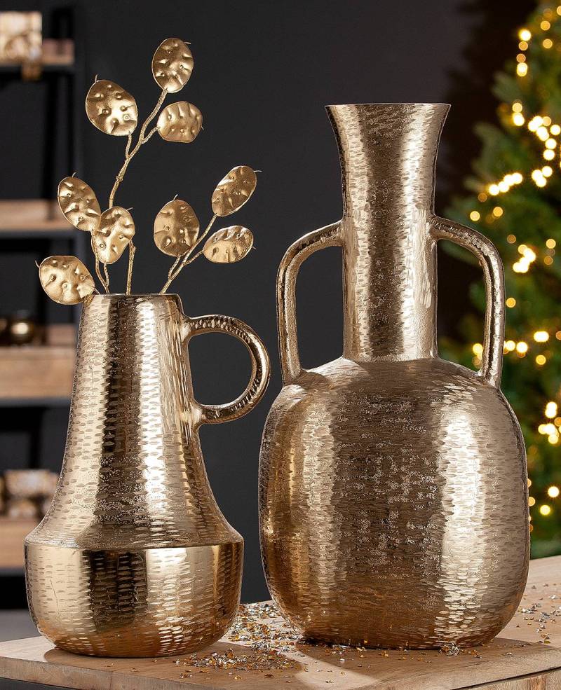 home24 Vase Lola Bauchig 24 x 46cm Gold von home24