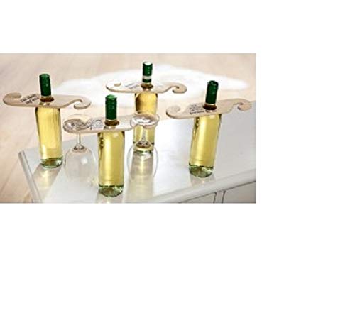Weinglashalter für 2 Gläser aus Holz mit Trinksprüchen von GILDE
