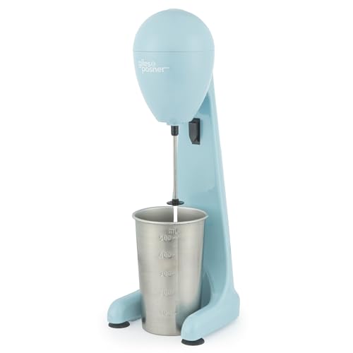 Giles & Posner Milchshake-Maker – Eiskaffee-Maker, 2 Geschwindigkeiten, 500 ml Edelstahlbecher und Klinge, Füllstandsanzeigen, sichere Clips, Milchaufschäumer, Pastellblau, 200W Giles & Posner Milchshake-Maker – Eiskaffee-Maker, 2 Geschwindigkeiten, 500 ml Edelstahlbecher und Klinge, Füllstandsanzeigen, sichere Clips, Milchaufschäumer, Pastellblau, 200W von GILES & POSNER