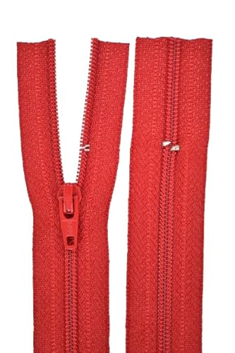 MIG Reißverschluss rot für Bettwäsche Kopfkissen Bettbezüge schließbare Länge 150 cm von GIM
