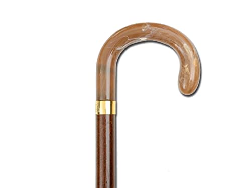 Bernasconi 107 Tiziano Holz Gehstock, gebogen Griff Bernasconi 107 Tiziano Holz Gehstock, gebogen Griff von GIMA