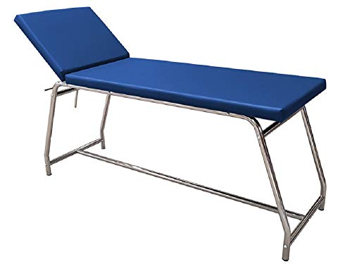 GIMA, UNTERSUCHUNGSTISCH - Belastbarkeit 120 kg, verchromt - blaue Matratze von GIMA