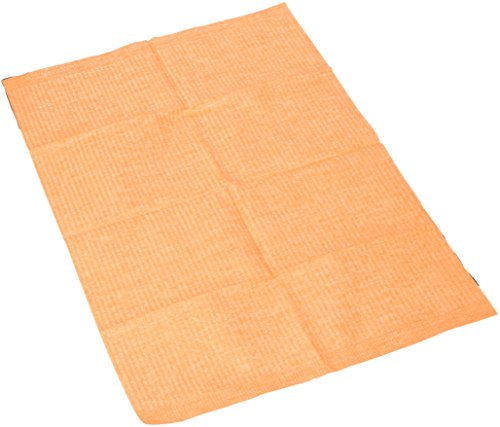 Gima - Gefaltete hochabsorbierende und wasserdichte, mit Polyethylen vorbeschichtete Tücher, 2 Lagen: 1 aus Cellulose + 1 aus Polyethylen, Orange Farbe, Größen 33x45 cm, 500-Tuch-Packung von GIMA