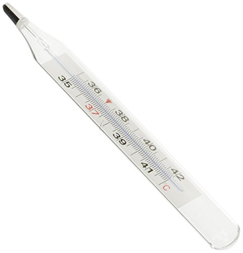 GiMa 25586 klinischen Thermometer/Fieber, Thermometer Klassisch Leicht Lesen und Verwenden für Erwachsene, Kinder, ältere ohne Quecksilber mit Zertifizierung CE von GIMA