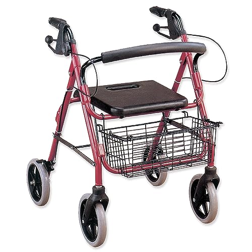 Gima - Komfortabler Gehwagen mit großem Sitz, Korb und Bremsen für Räder und schwenkbare Vorderräder, 27724 Gima - Komfortabler Gehwagen mit großem Sitz, Korb und Bremsen für Räder und schwenkbare Vorderräder, 27724 von GIMA