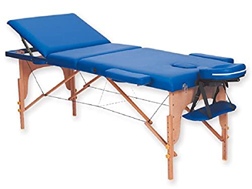 GiMa 44011 Massageliege aus Holz mit 3 Sektionen, Blau von GIMA