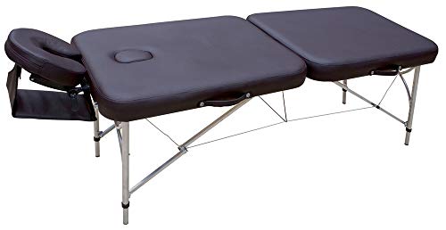 GiMa 44020 Massageliege aus Aluminium mit 2 Abschnitten, Schwarz von GIMA