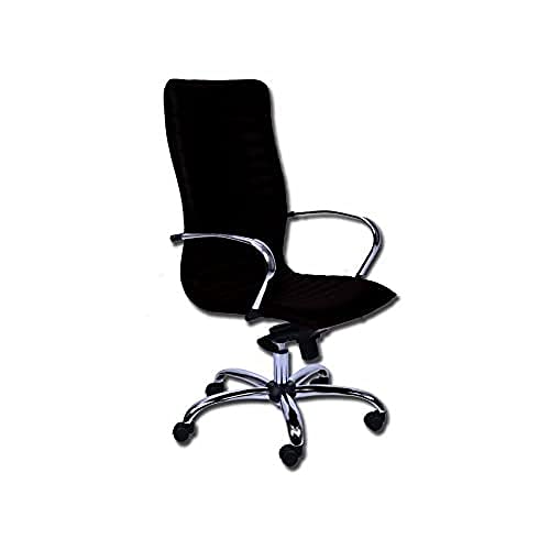 GiMa 45136 Stuhl Elite hoher Rückenlehne, Kunstleder, Schwarz, 1 Stück von GIMA