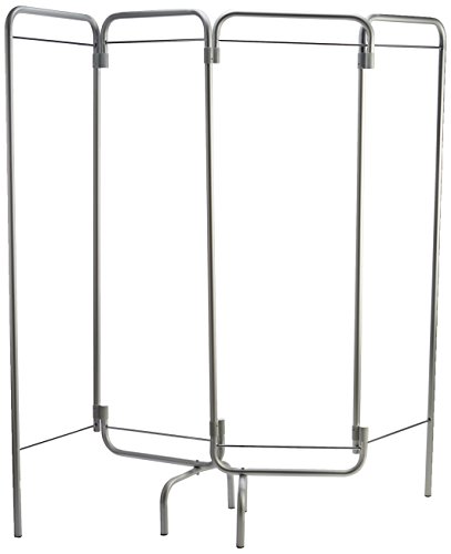 GiMa 45562 Keilrahmen Paravent mit Füßen, ohne Vorhänge, 4 Abschnitte, 200 cm Breite x 170 cm Höhe von GIMA