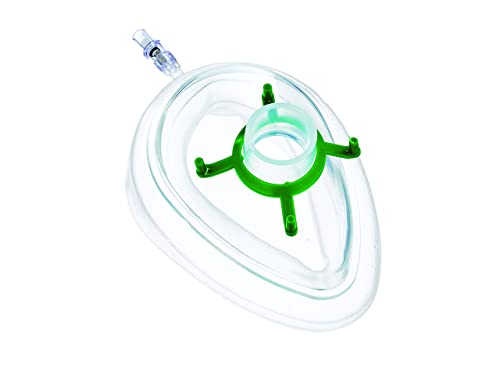 Gima - Einzelpatienten-Gesichtsmaske mit aufblasbarem Luftpolster, Größe n. 4, Erwachsene, Latexfrei, 1 Stück von GIMA