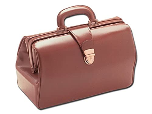 GiMa Texas Leder Medical Tasche, 35 cm L x 12 cm B x 22 cm H, braun, Doctor 's Bag von GIMA