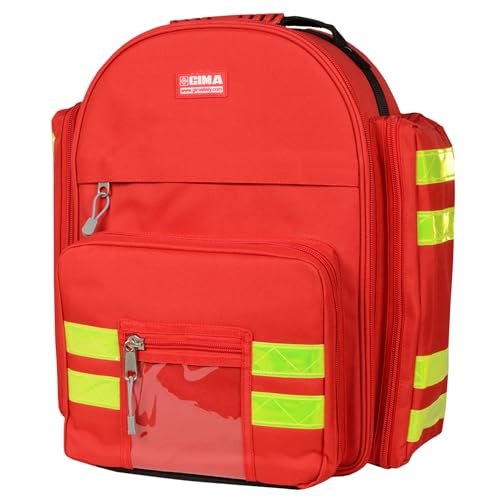 GiMa logic-2 Rucksack, 40 cm l x 25 cm B x 47 cm H, rot, Notfall, Trauma, Rescue, medical, Erste Hilfe, Krankenschwester, Paramedic Multi Pocket Tasche von GIMA